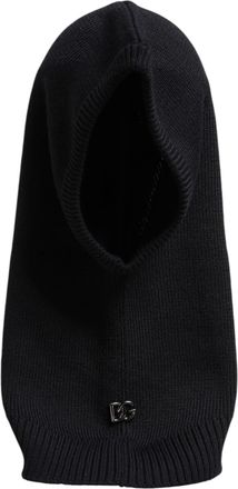 Dolce & Gabbana Zwarte Wol Hele Hoofddoek Balaclava Muts