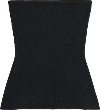 Apparis ribbed-knit bandeau top - women - Polyester/Recycled Viscose/Nylon - M - Black