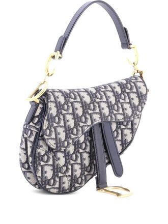 Dior Saddle Handbag Oblique Canvas Mini shoulder bag - Blauw