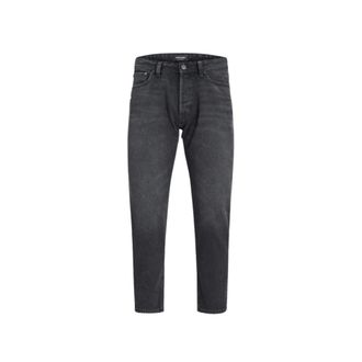 Jack & Jones Hoge taille cropped fit zwarte jeans - Heren - Slim Fit Jeans - Zwart - W36 L34 - Katoen - Jeans