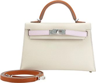 Herm&egrave;s Herm&egrave;s Mini Kelly Epsom Sellier Tricolour Palladium Hardware