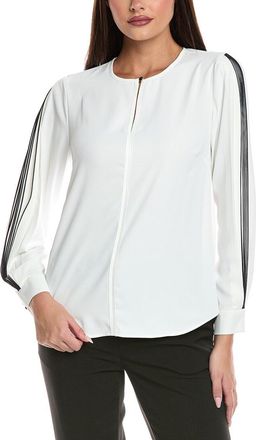Elie Tahari Ellis Contrast Blouse