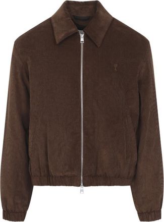 Ami Dark Brown Textured Jacket