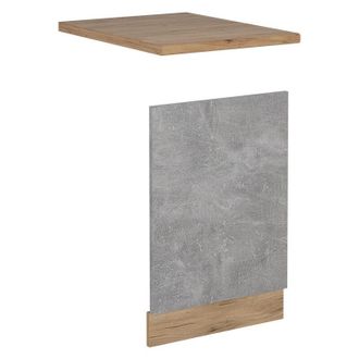 Vicco Frontal Para Lavavajillas R-line, Hormig&oacute;n, 45 Cm, Et Roble