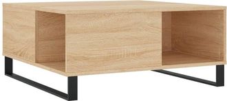 vidaXL Vidaxl - Mesa de centro madera contrachapada roble Sonoma 80x80x36,5 cm