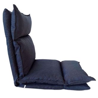 Mobili Rebecca Rebecca Mobili Futon Sill&oacute;n Yoga Azul Jeans Metal Poli&eacute;ster Reclinable 70x56x70