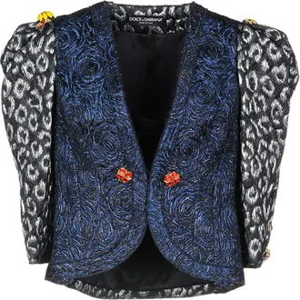 Dolce & Gabbana Cable-Knit Wool-Cashmere Polo Sweater
