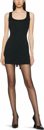 The Attico Jersey jurk met gekruiste bandjes - Dames - Jurken - Zwart - Maat: XS Jersey