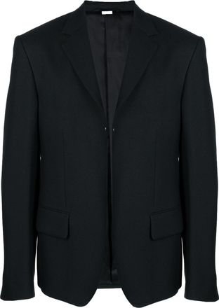 Random Identities buttonless long-sleeved blazer - men - Polyester/Viscose - 50 - Black