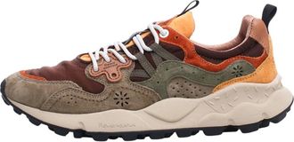 Flower Mountain Taupe/Bruin Su&egrave;de/Nylon Sneakers - Heren - Sneakers - Veelkleurig - 41 EU - Nylon - Schoenen