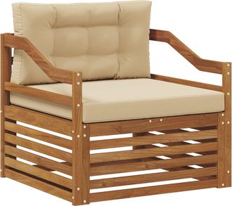 vidaXL Sof&aacute; De Exterior Natural Y Beige Vidaxl