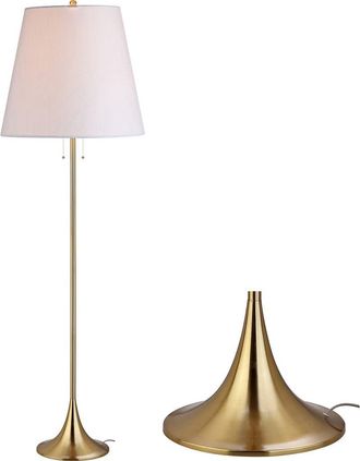 Jonathan Y Designs Amelia 63 Metal LED Floor Lamp, Brass in Brass Gold at Nordstrom