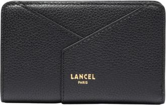 Lancel Enveloppe Rechthoekige Portemonnee met Rits - Dames - Portefeuilles - Zwart - ONE Size - Leer - Accessoires
