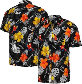 Margaritaville Mens Margaritaville Black Martin Truex Jr Island Life Floral Party Full-Button Shirt at Nordstrom, Size Medium