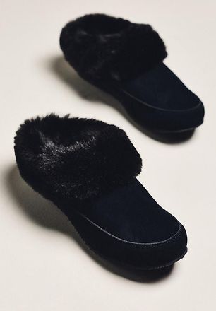 Sorel GO Coffee Run Suede Faux Fur Slippers