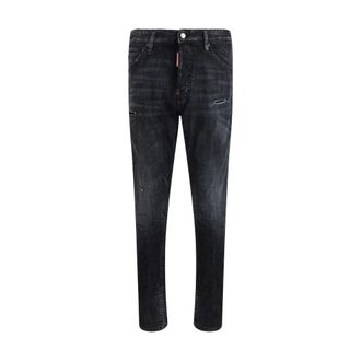 Dsquared2 Heren, Jeans, Zwart, Maat: XS Katoen