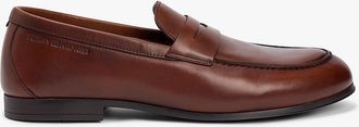 Tommy Hilfiger Mens Flexible Leather Loafer - Red - US 11.5 / EU 45