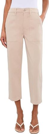 Liverpool L.A. Petite High-rise Utility Crop Straight With Side Waistband Tabs 26 Inseam Womens Clothing Safari Sand : 12P 26