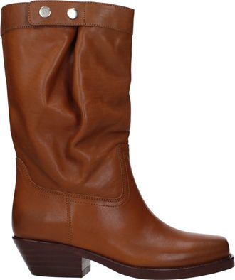Isabel Marant Brown Leather Ankle Womens Boots