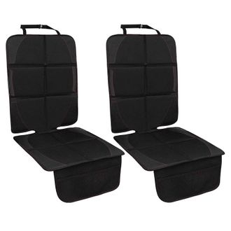 OEM Protector De Asiento De Coche, Funda Para Ni&ntilde;os/perros Con Organizador, Antideslizante (negro, Paquete De 2)