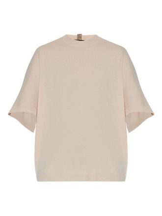 Fabiana Filippi silk-blend T-shirt - women - Silk/Cashmere/Wool - M - Neutrals