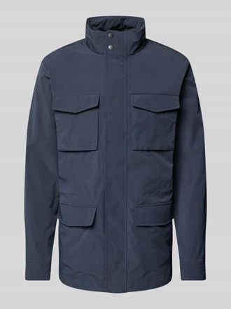 Geox Jacke mit Pattentaschen in Marine, Gr&ouml;&szlig;e 56