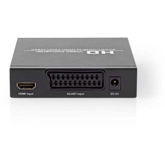 Nedis Convertitore hdmi scart femmina uscita hdmi 1 uscita audio da 35 mm 1 uscita audio digitale unidirezionale 1080p 165 gbps alluminio antracite