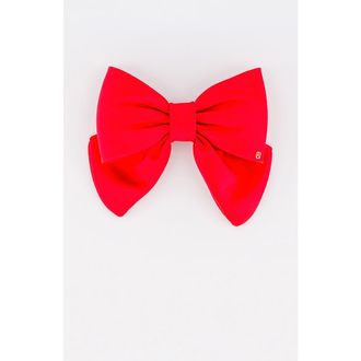 Alexandre de Paris Silk bow barette in Red at Nordstrom