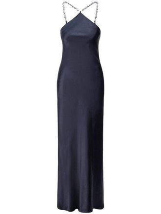 Staud Cadence satin maxi dress - Blue