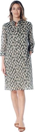 Rosso35 Abito a fantasia geometrica - Dames - Shirt Kleedjes - Veelkleurig - 2XL - Kleedjes