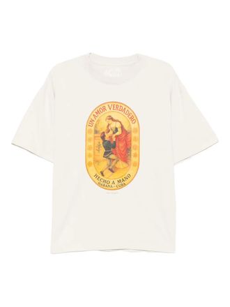 Melt T-shirt con stampa grafica - Toni neutri