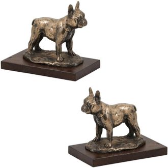 OEM Bulldog Franc&eacute;s - Figura De Perro, Figura Sobre Base Blanca, Trofeo Para Exposici&oacute;n Canina De Art-dog