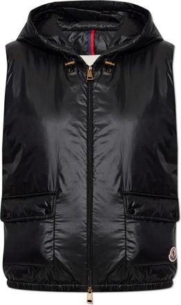 Moncler Jassen, Dames, Zwart, XL, Polyester, Lansette Down Vest