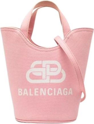 Balenciaga Pre-owned Bucket Bags, female, Pink, Size: ONE SIZE Pre-owned Wave XS Canvas 2way Bag