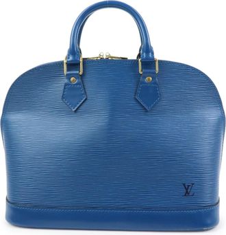 Louis Vuitton Alma Epi Leather Blue Leather Handbag (Pre-Owned)