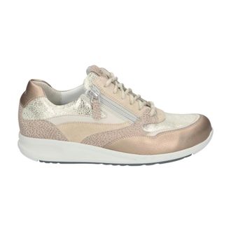 Durea Schoenen, Dames, Beige, 38 EU, Leer, Torrone Sneaker