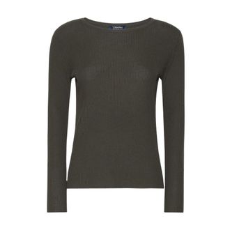Max Mara Maglione S - Dames - Ronde hals truien - Groen - S - Truien & Vesten