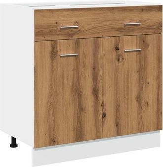vidaXL Vidaxl - Drawer Bottom Cabinet Lyon Artisan Oak 80x46x81.5 cm Engineered Wood