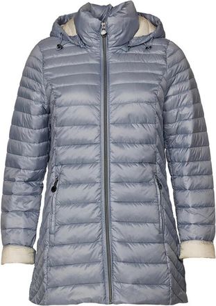 Danwear Gewatteerde Lichtgewicht Donsjas Blauw/Zand - Dames - Gewatteerde jassen - Blauw - 2XL - Jassen