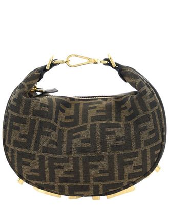 Fendi Fendi Ff Jacquard Hobo Bag