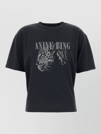 Anine Bing cohen cotton crew neck graphic t-shirt