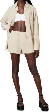 Nia Gauze Boyfriend Shirt In Natural