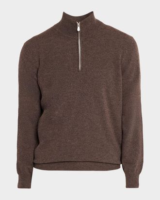Brunello Cucinelli Men & apos;s Cashmere Quarter-Zip Sweater