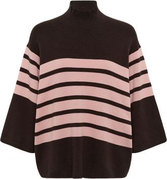Inwear Tilda IW Highneck - Dames - Coltruien - Bruin - XL - Katoen - Truien & Vesten
