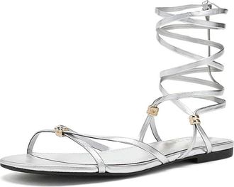 Marc Fisher Este Womens Dress Sandals Silver Leather : 9.5 M