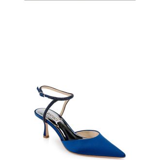 Badgley Mischka Autumn Pointed Toe Ankle Strap Pump in Blue at Nordstrom Rack, Size 7