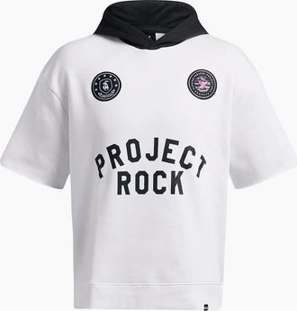 Under Armour Mens Relaxed Fit Drop Shoulder Hoodie - White - Size: 40