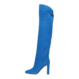 Maisons Skorpios Marylin Suede Laarsjes - Dames - Over de knie laarzen - Blauw - 35 EU - Su&egrave;de - Schoenen