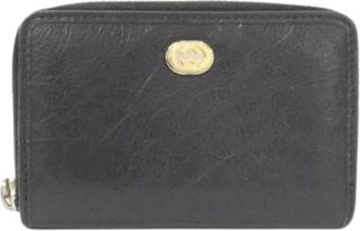 Gucci Tweedehands leren portemonnees - Dames - Vintage Accessoires - Zwart - ONE Size - Vintage