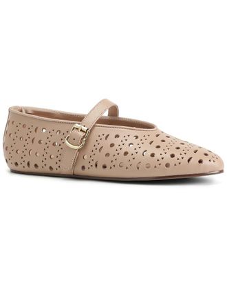 Tiffany & Fred Perforated Leather Mary Jane Flat
